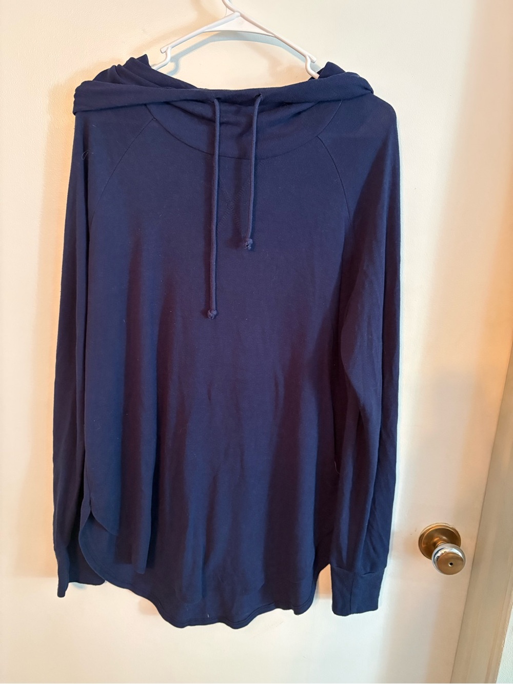 Women's Navy Hooded Pullover Sweatshirt - Unbranded